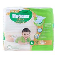Huggies Ultra Diapers, Small, 3-7 KG, 70-Pack